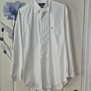 Polo by Ralph Lauren Men's Classic White Button Down Shirt